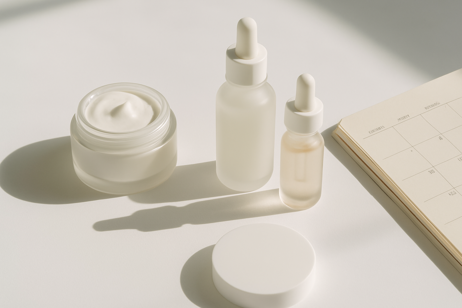 Skin cycling routine flat lay — barrier repair guide for Australian climates