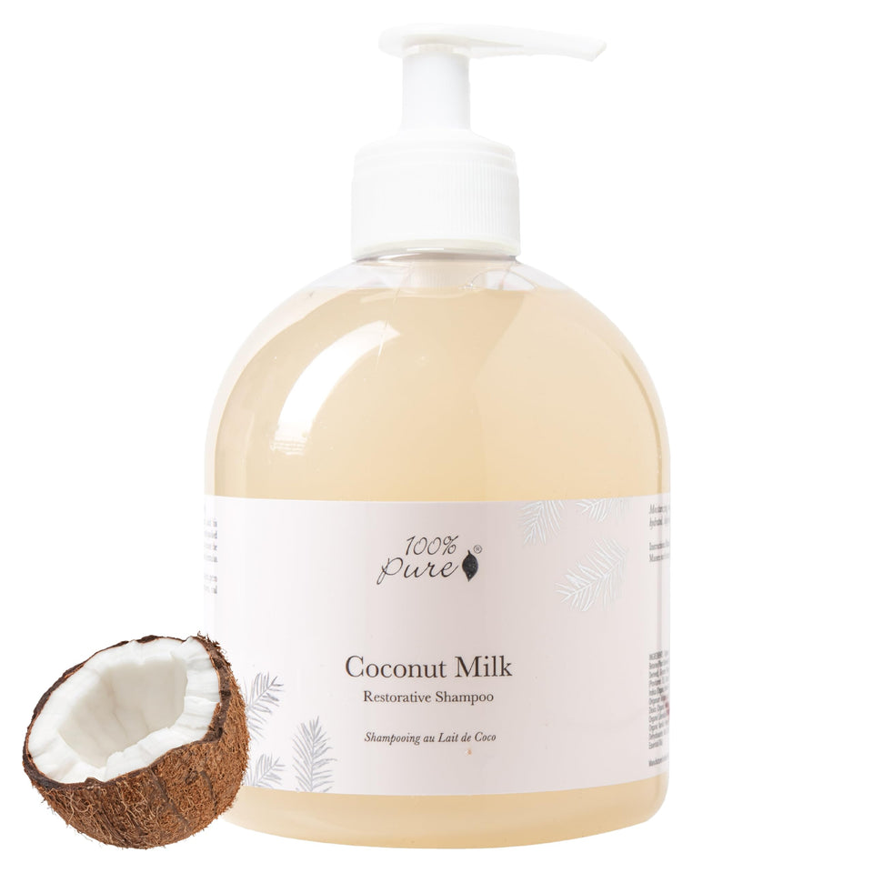 100% PURE front bottle view showing clean packaging and restorative benefits