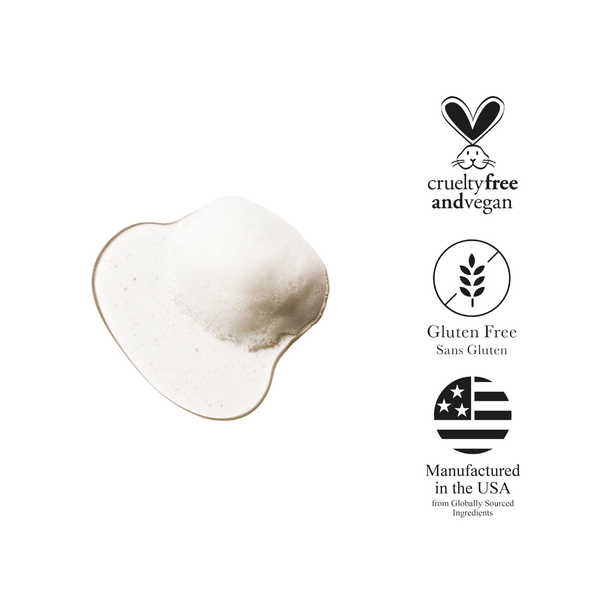 100% PURE shampoo being massaged into hair showing cleanse and softness