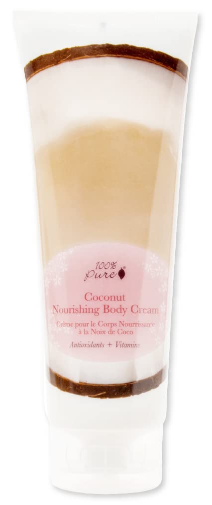 100% PURE front packaging showing coconut lotion and soft hydration