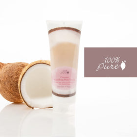 100% PURE pump dispensing lotion into hand for easy application