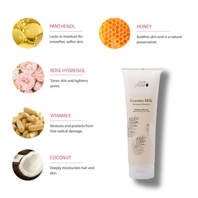 100% PURE creamy coconut-texture close-up demonstrating moisturizing feel