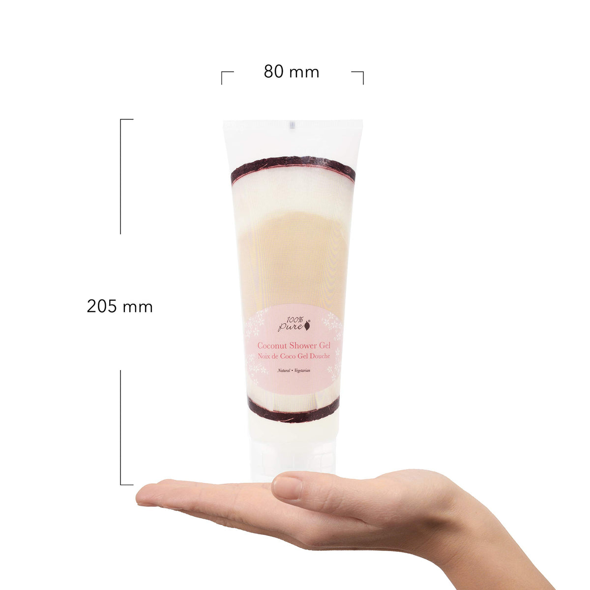 100% PURE lifestyle bathroom setting conveying a calming coconut-scented routine
