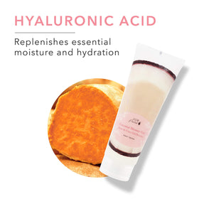 100% PURE texture on hand showing hydrating gel and lightweight moisturizing feel