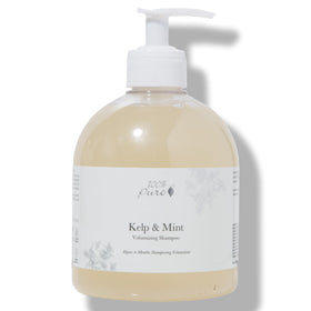 100% PURE front bottle shot showing kelp and mint benefits