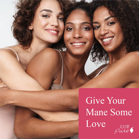 100% PURE product lathering in shower for refreshed scalp feeling