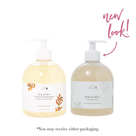 100% PURE kelp and peppermint botanicals displayed for nourishment