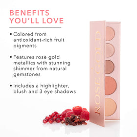100% PURE shimmer texture close-up highlighting metallic finish and blendable formula