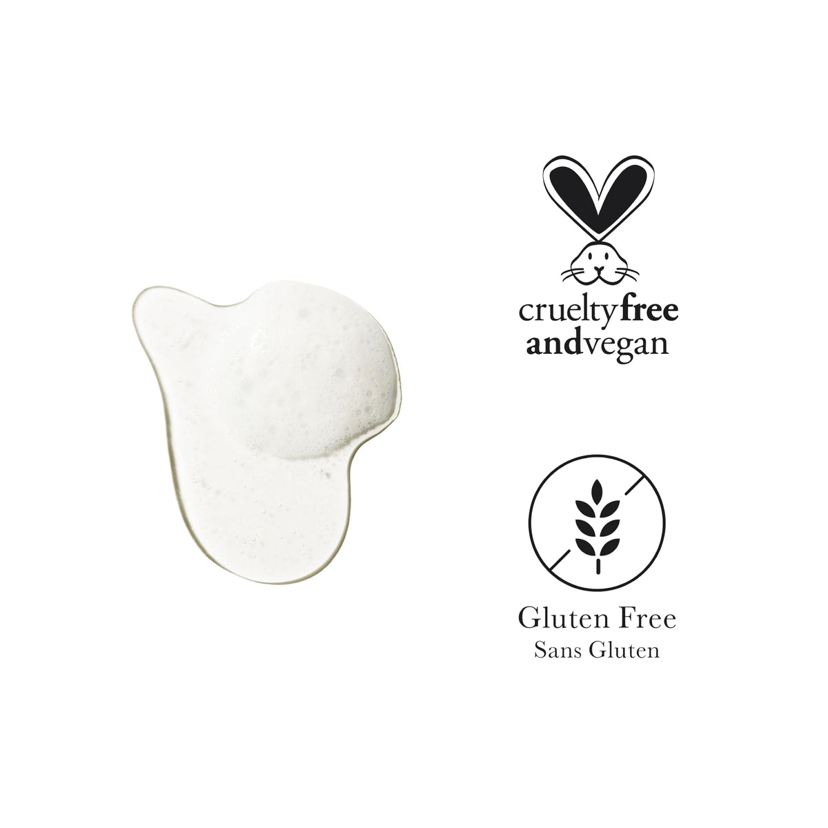100% PURE being applied to wet hair demonstrating cleansing action