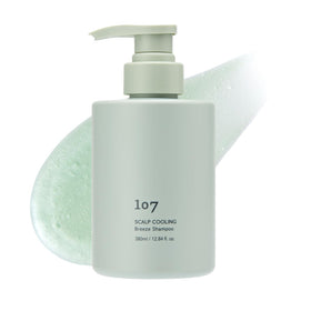 107 front bottle view showing branding and cooling shampoo benefit