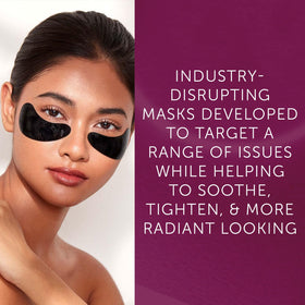 111SKIN patches applied under eye demonstrating immediate smoothing and hydration
