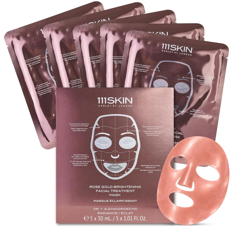 111SKIN front packaging showing set of five masks, immediate hydration visible