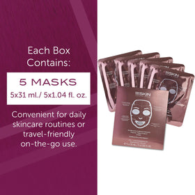 111SKIN mask beside hand for scale, clear product size and portability