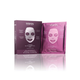 111SKIN front packaging of the Y Theorem bio cellulose mask highlighting set of five
