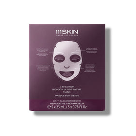 111SKIN close-up of bio-cellulose mask texture showing fine fibers and superior serum retention