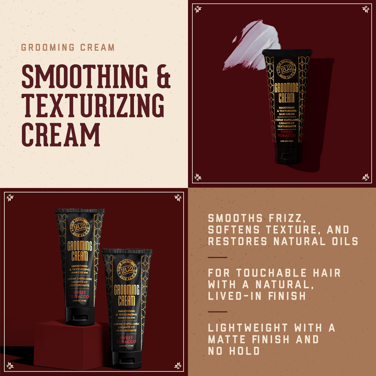 18.21 Man Made cream texture close-up highlighting smooth consistency