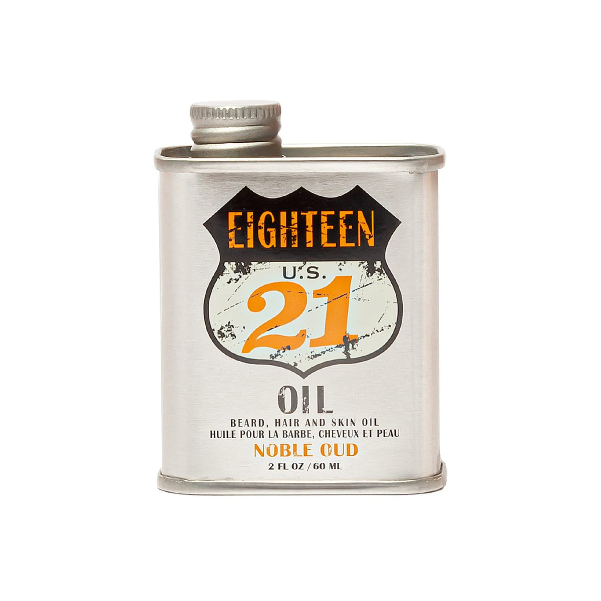 18.21 Man Made front bottle shot showing compact 2 oz packaging and premium finish