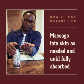 18.21 Man Made applying lotion to hands demonstrating fast absorbency and softening benefit