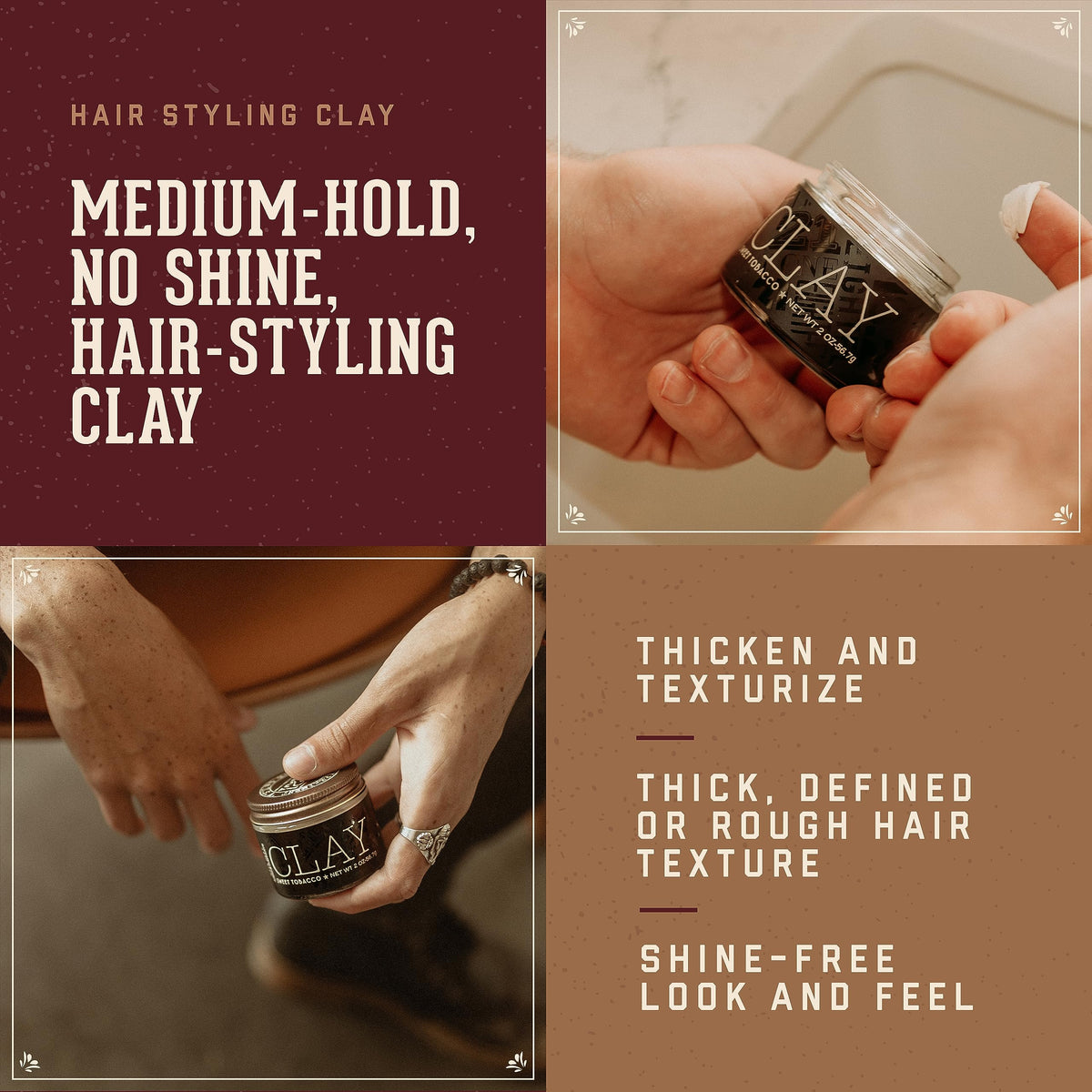18.21 Man Made close-up of clay texture highlighting moldable, matte feel