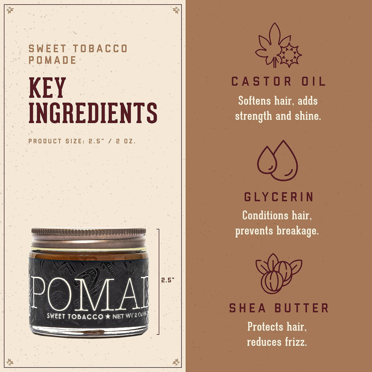 18.21 Man Made pomade being combed through hair for defined styling