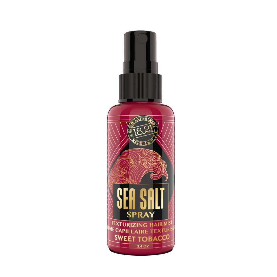 18.21 Man Made front packaging showing bottle and Sweet Tobacco label, attracts attention