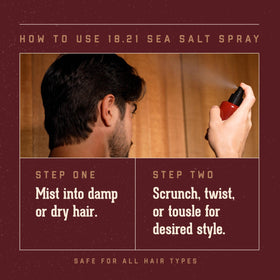 18.21 Man Made mist on hair texture giving beachy waves and volume benefit