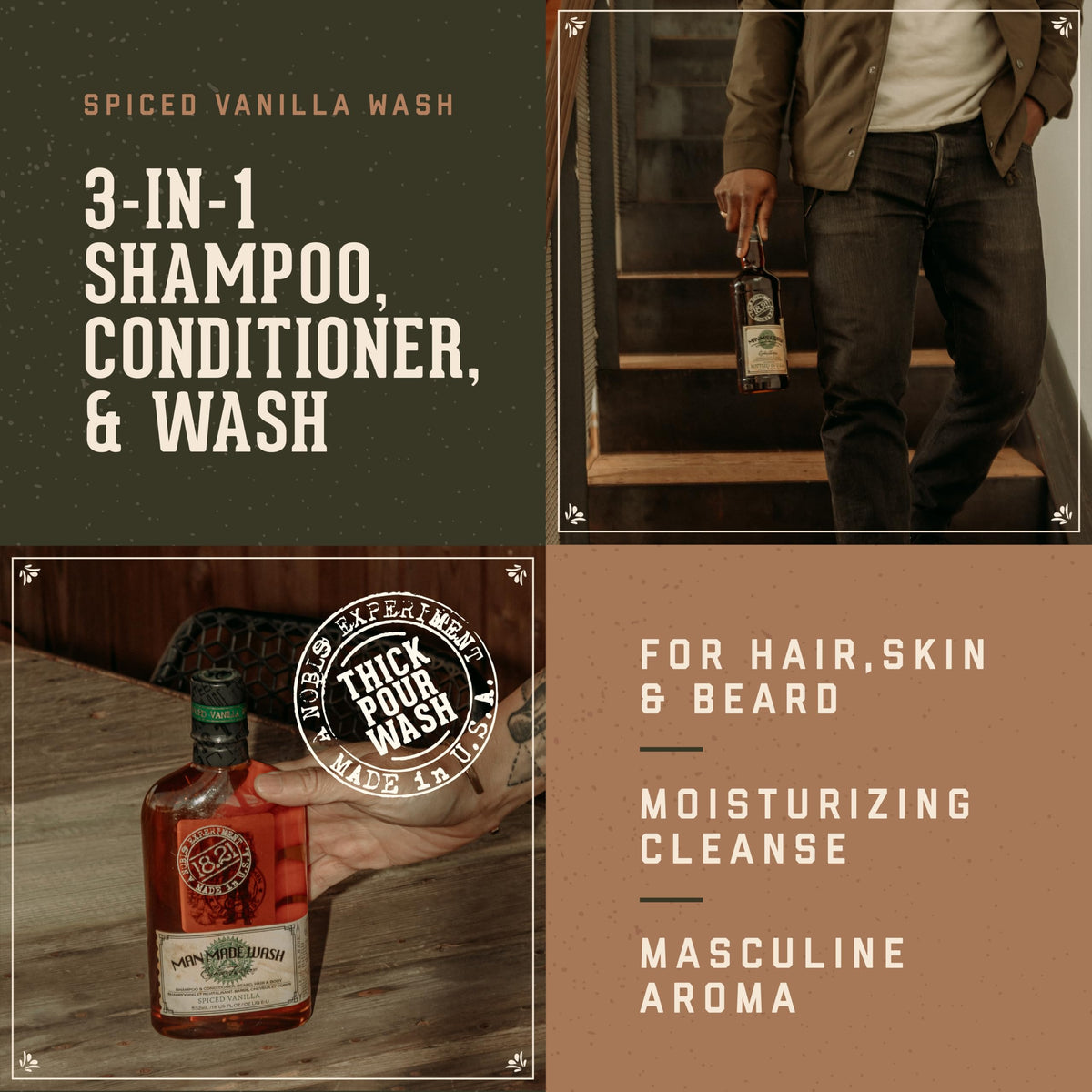 18.21 Man Made creamy lather close-up showing gentle moisturized foam