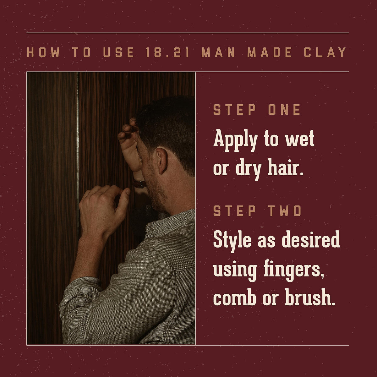 18.21 Man Made styled short haircut showing natural matte texture and volume