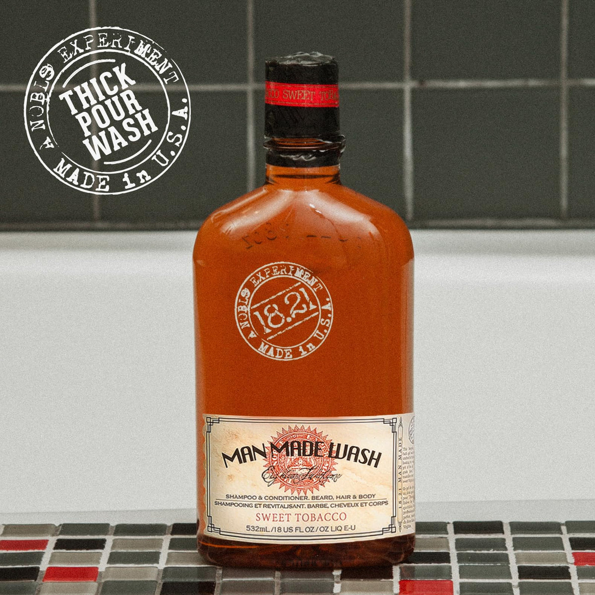 18.21 Man Made product label and ingredient list showing clean formulation