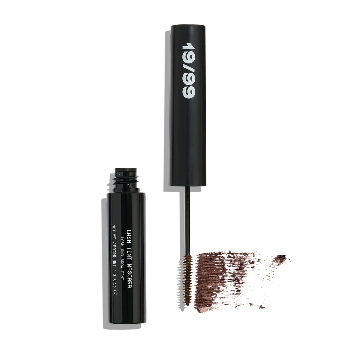 NINETEEN NINETY NINE front packaging showing compact brown tube benefit precise tinting