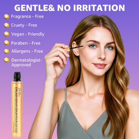 2A GLOW before and after comparison showing visible fuller lashes over time