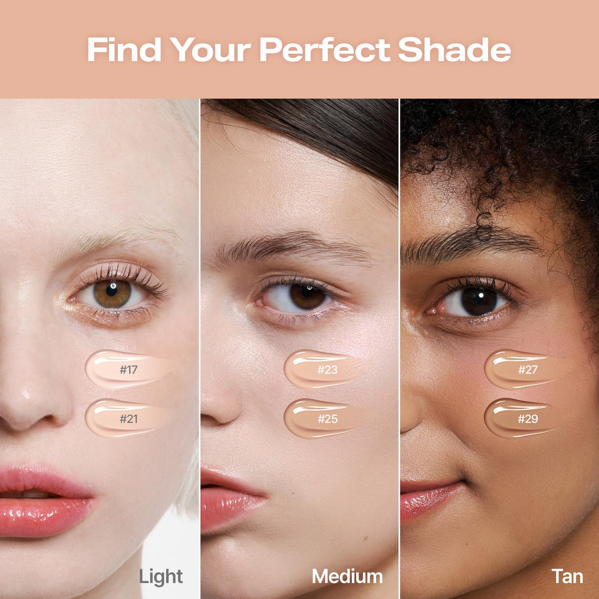 2aN shade swatch on arm illustrating #25 Sand Beige match benefit