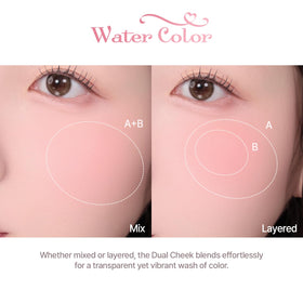 2aN modeled on cheeks demonstrating natural luminous flush and blendable finish