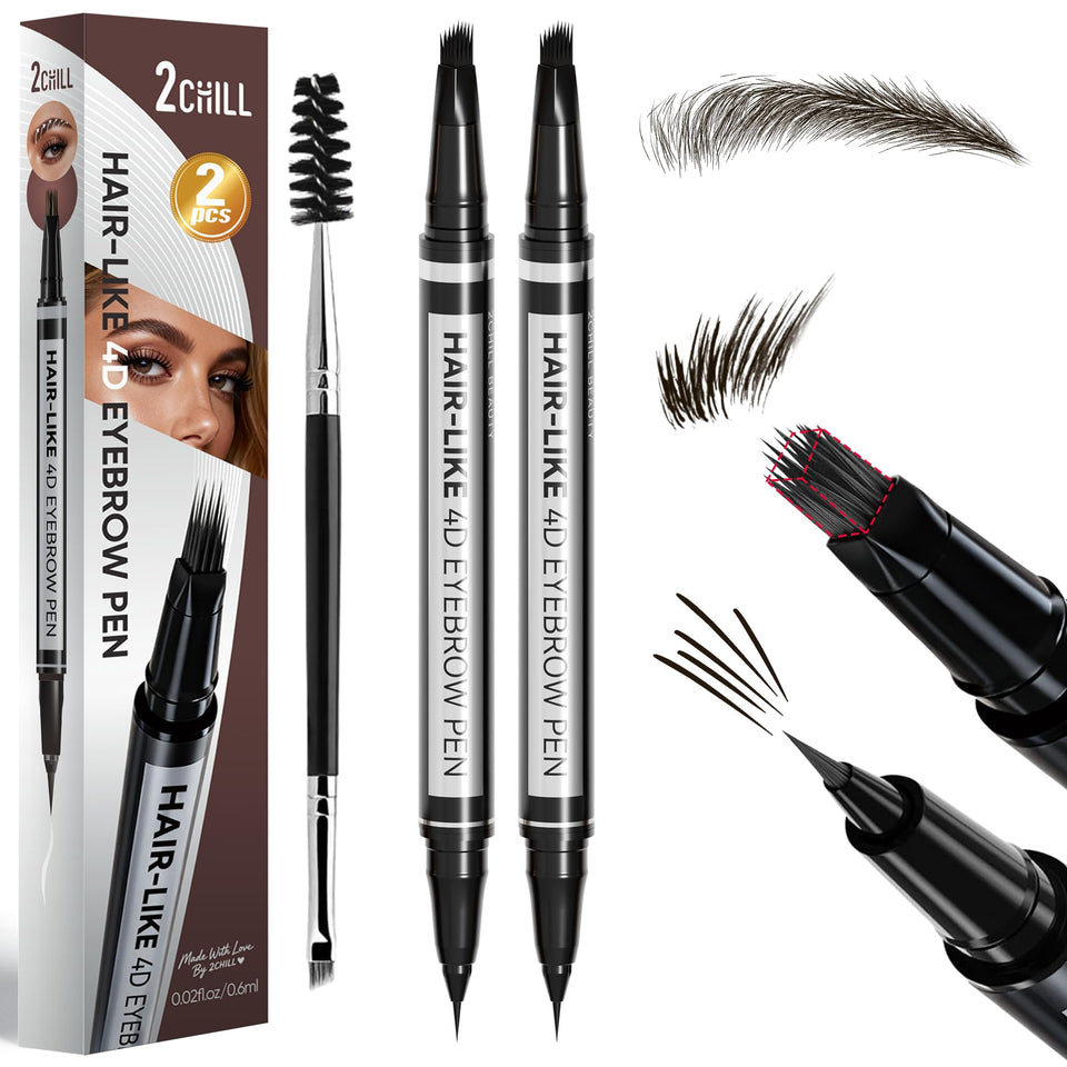 2CHILL dual pencil front packaging showing compact convenience and shade labels