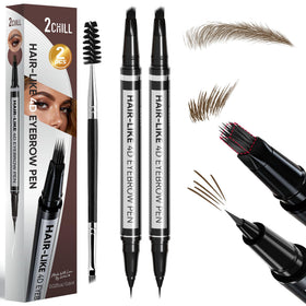 2CHILL front packaging showing dual eyebrow pencils and benefits