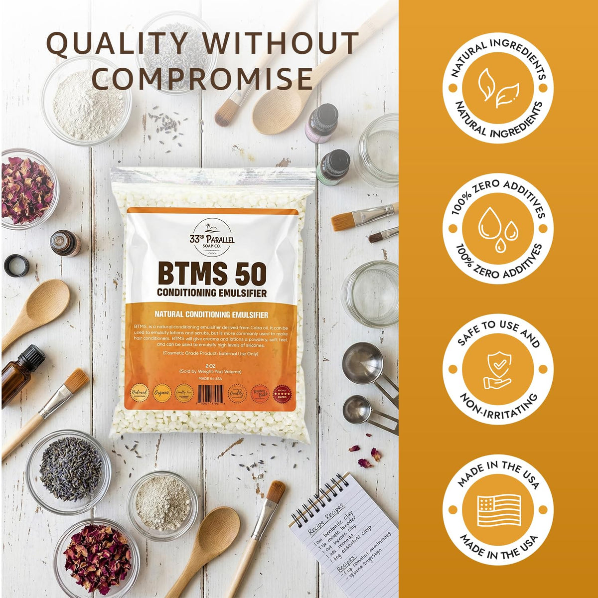 33RD PARALLEL SOAP CO. digital scale measuring BTMS-50 for precise formulation and batch consistency benefit