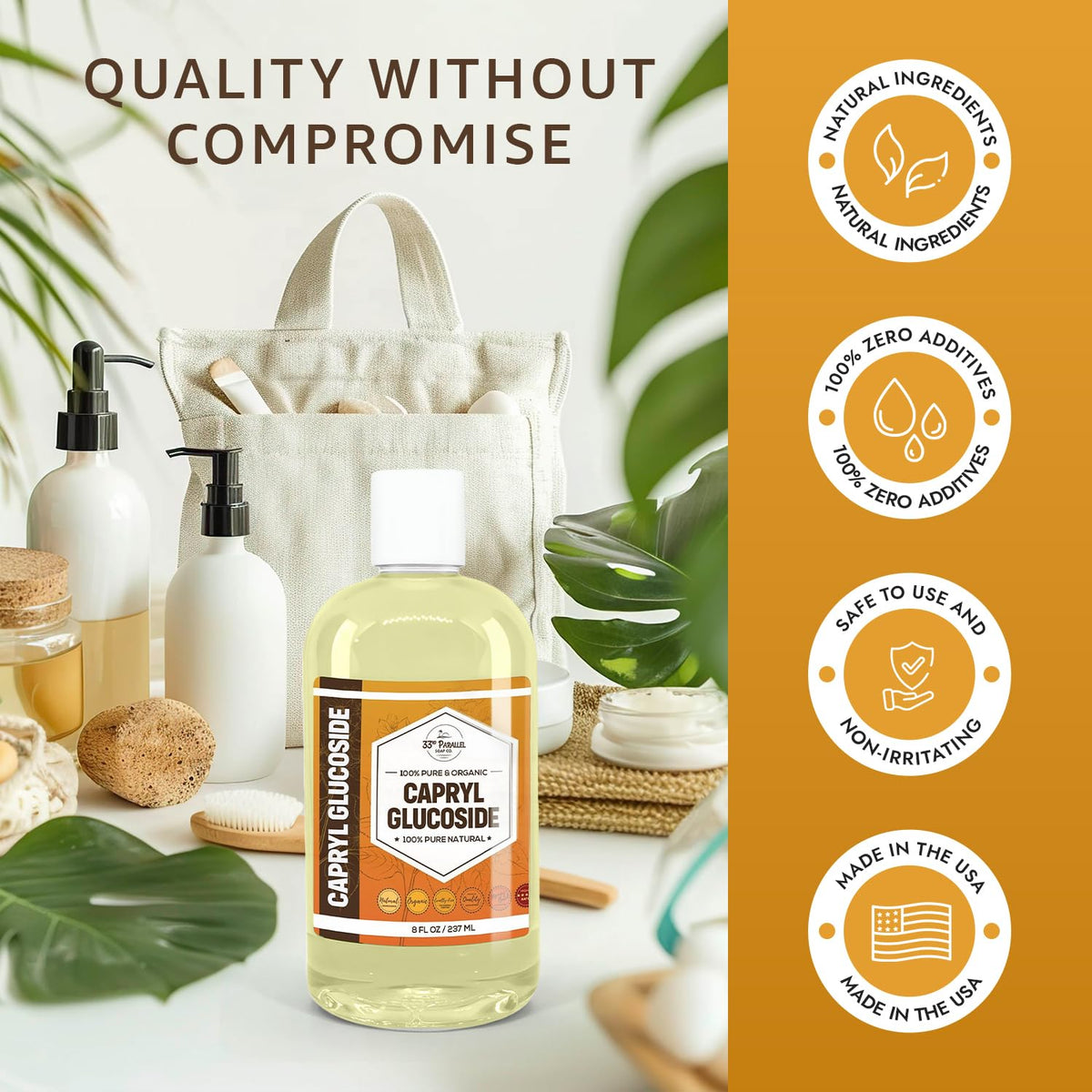 33RD PARALLEL SOAP CO. formulation bench showing mixing use for DIY skincare benefit