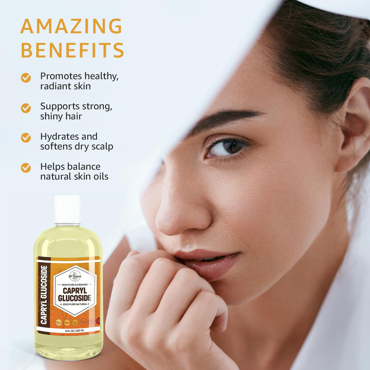 33RD PARALLEL SOAP CO. label detail showing ingredient clarity and cosmetic-grade assurance benefit