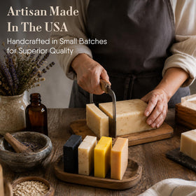 360Feel natural ingredients display of olive, shea butter, hemp showing nourishing benefits