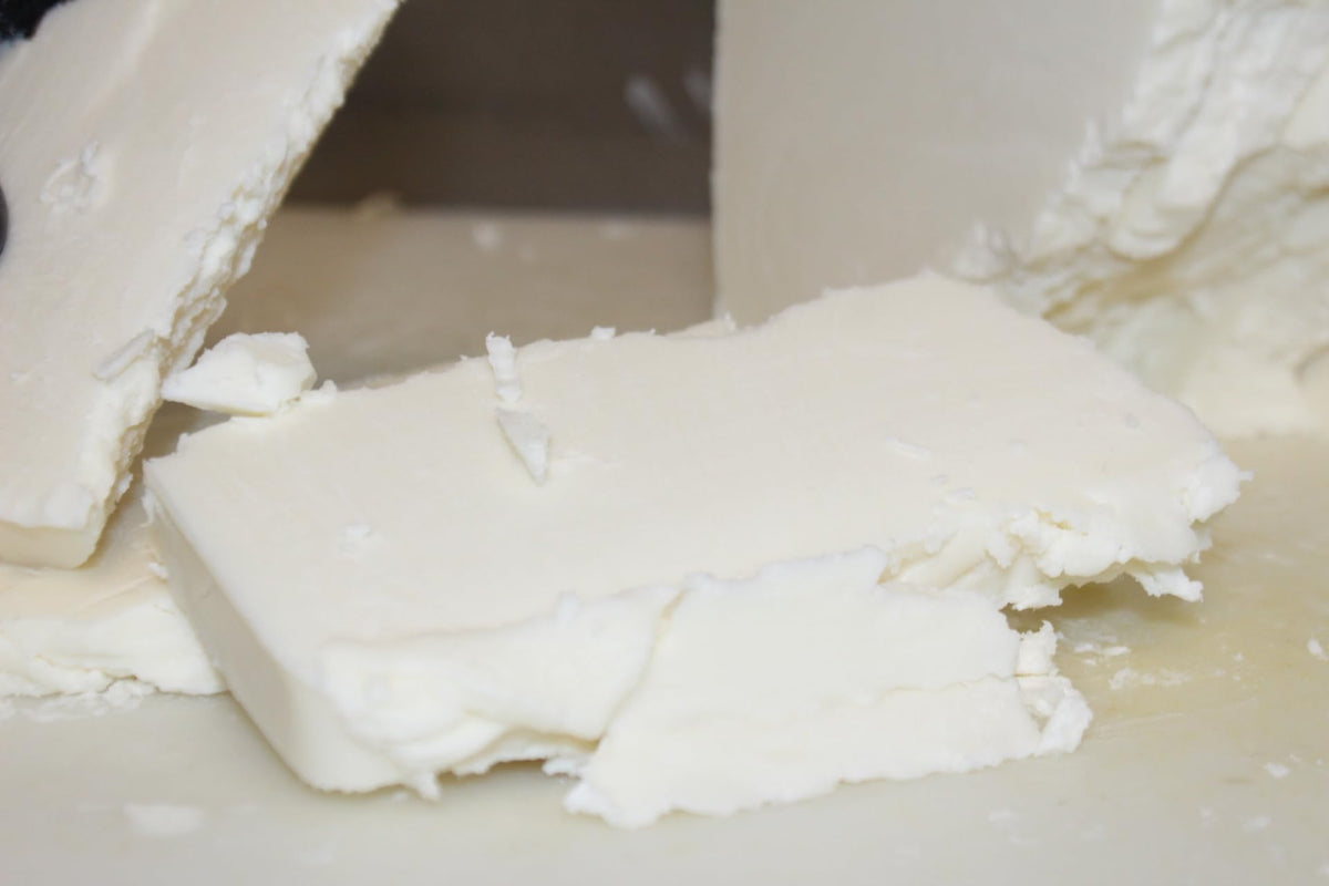 3CAYG shea butter with soapmaking tools showing formulation use and creative potential