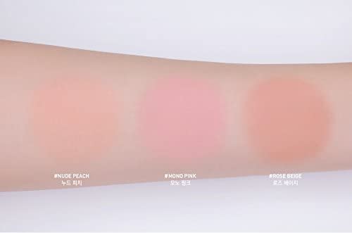 3CE worn on cheeks in lifestyle shot demonstrating natural flushed complexion