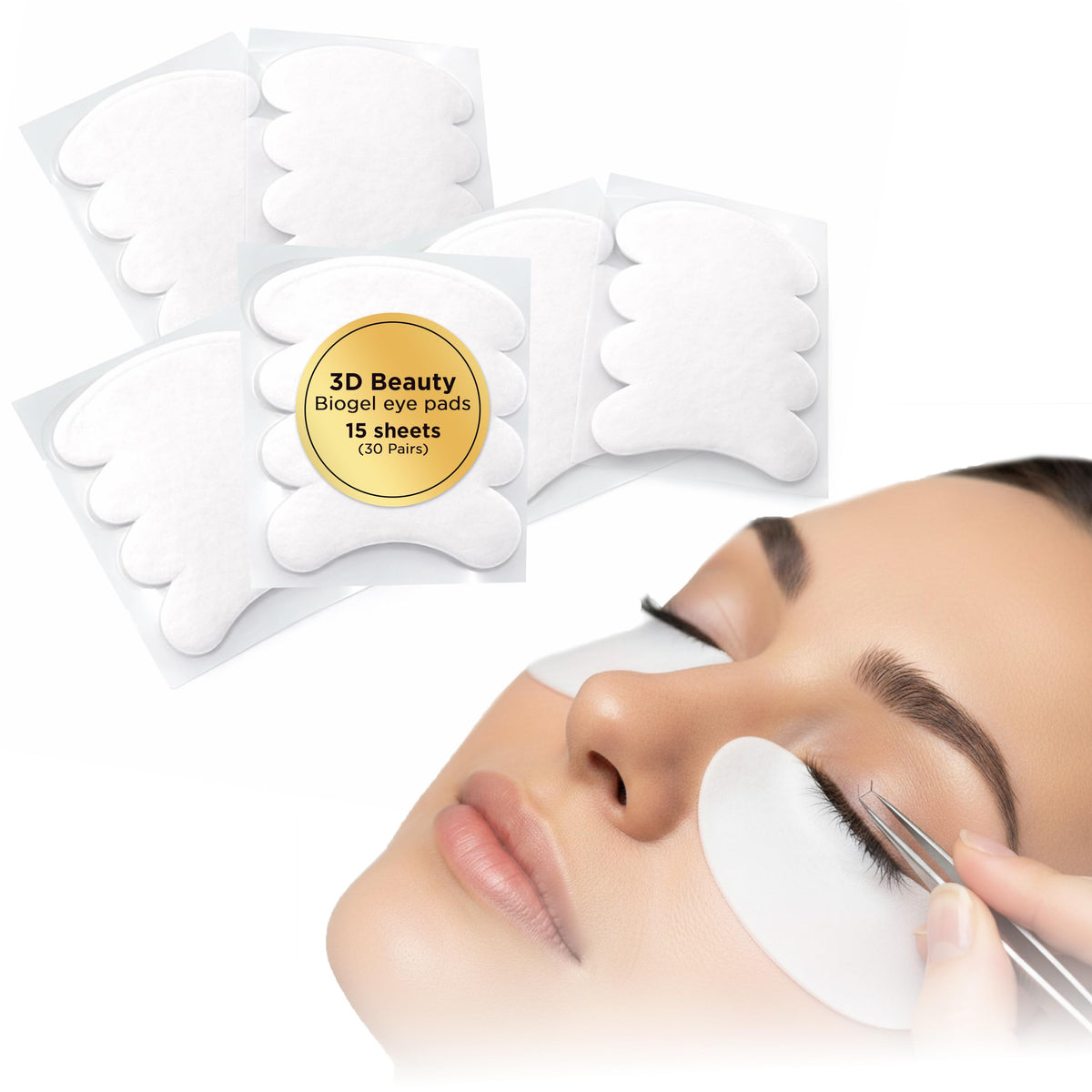 3D Beauty salon lifestyle shot with technician using pads for professional comfort