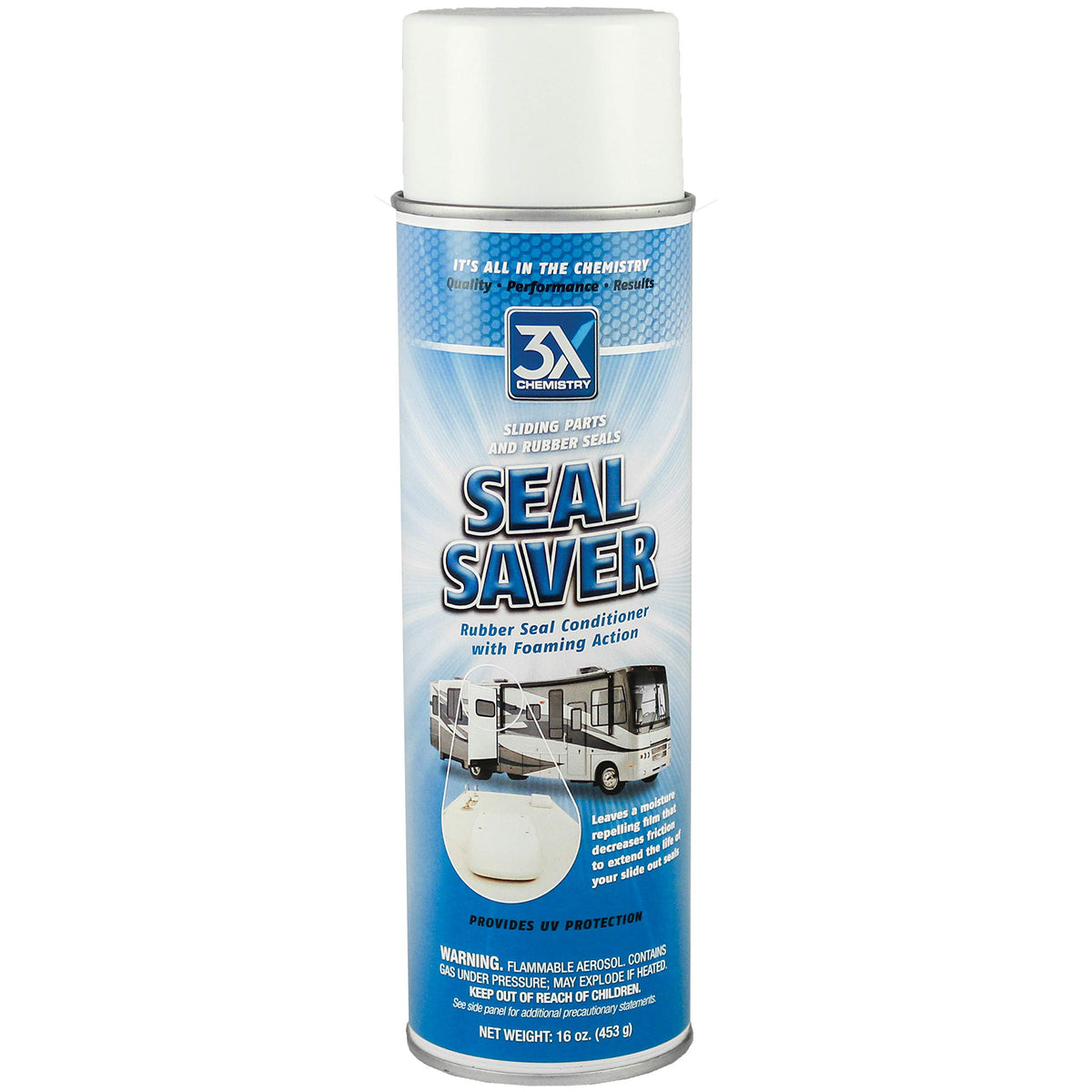 3X:Chemistry Seal Saver front packaging showing product protects rubber seals