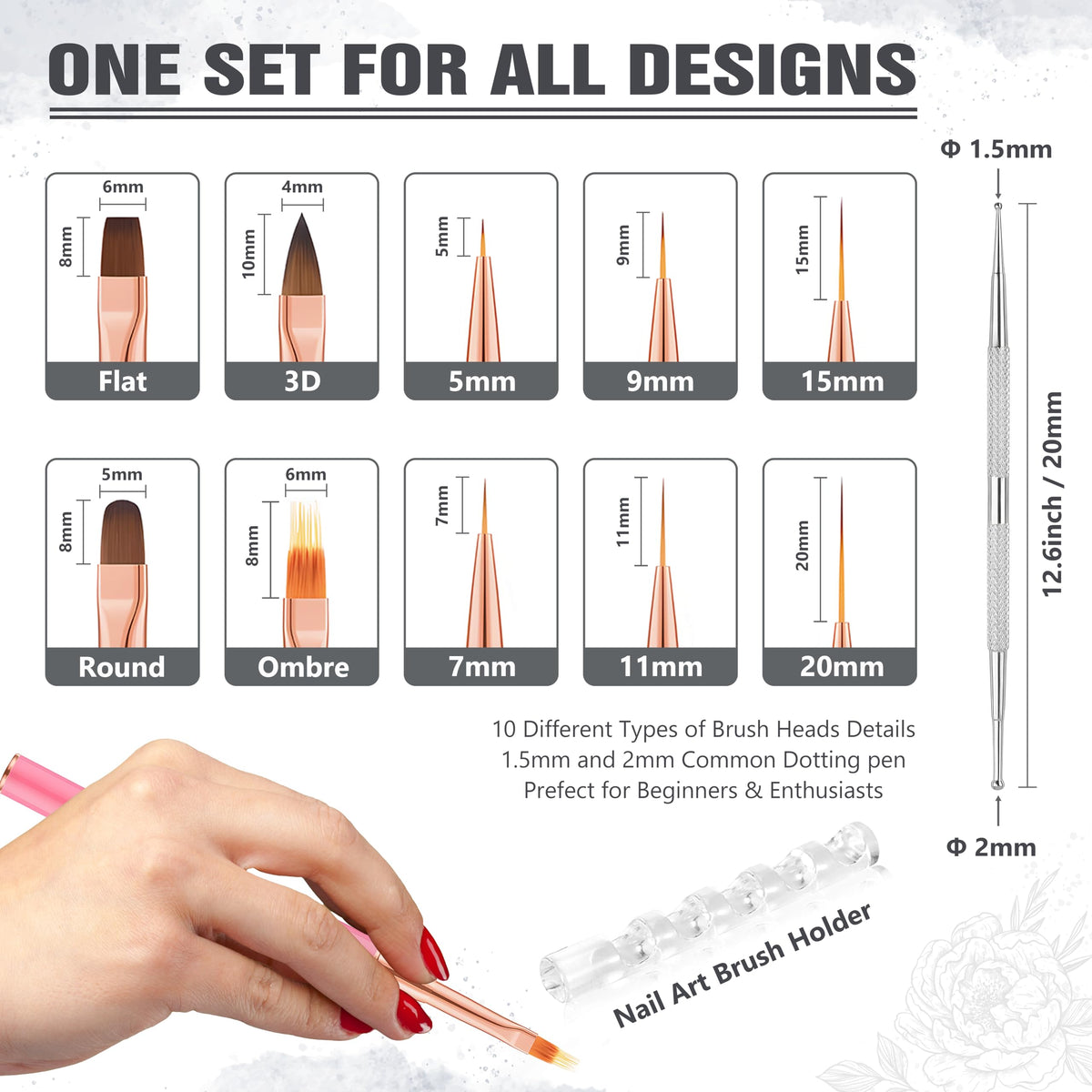 3zorqinron metal and acrylic brush handle ergonomic grip benefit