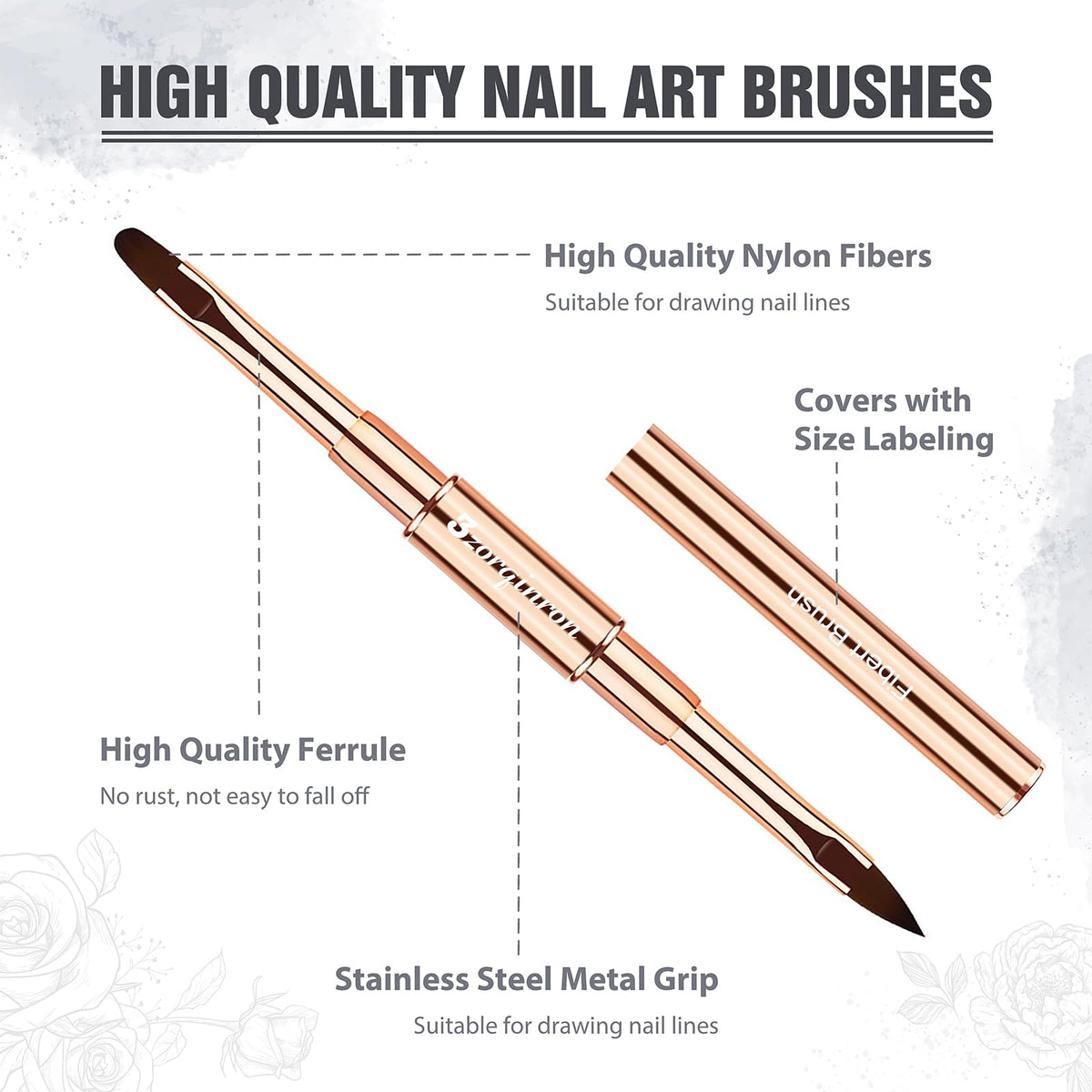 3zorqinron brushes with caps kept tidy and protected for longer tool life