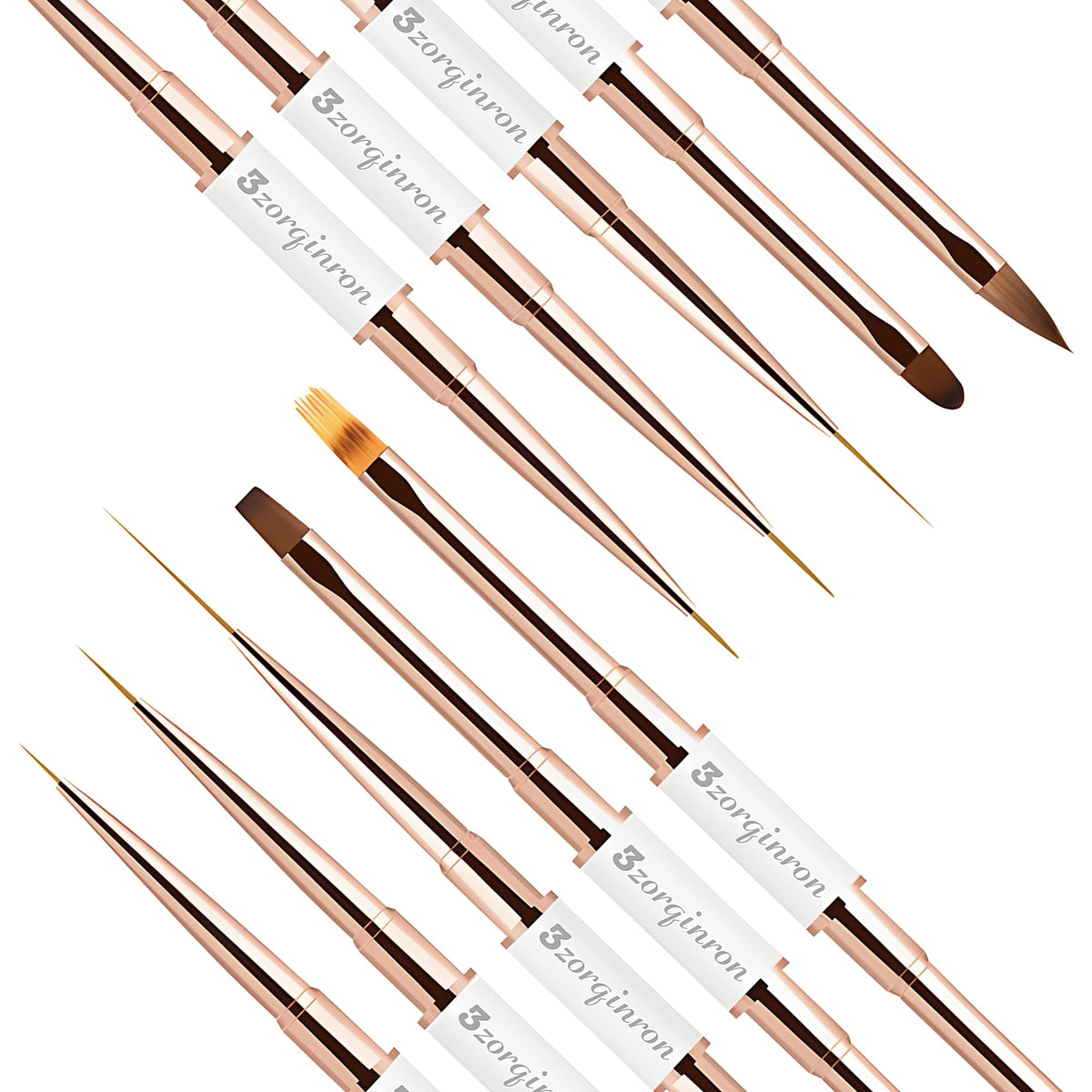 3zorqinron closeup of double-ended brush tips highlighting fine detail precision