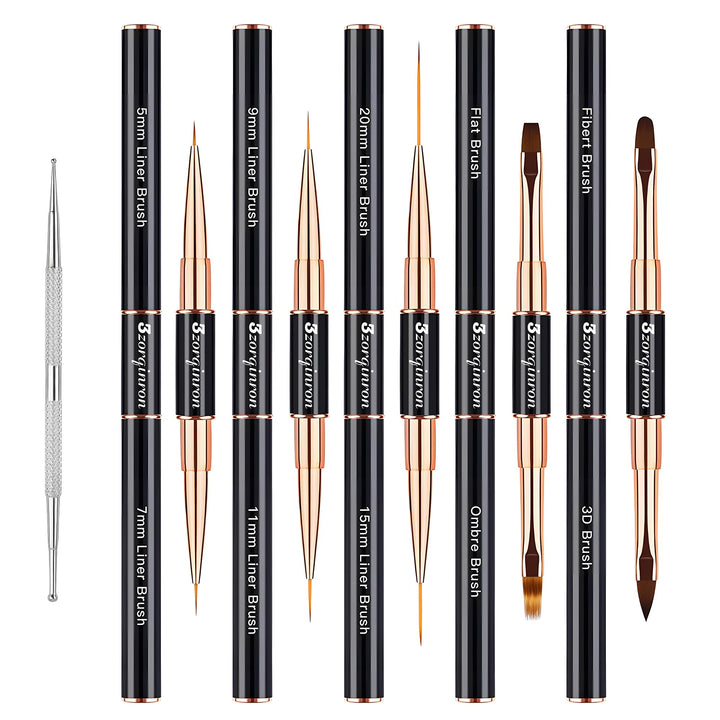 3zorqinron brush set front view showing compact kit and travel-ready design