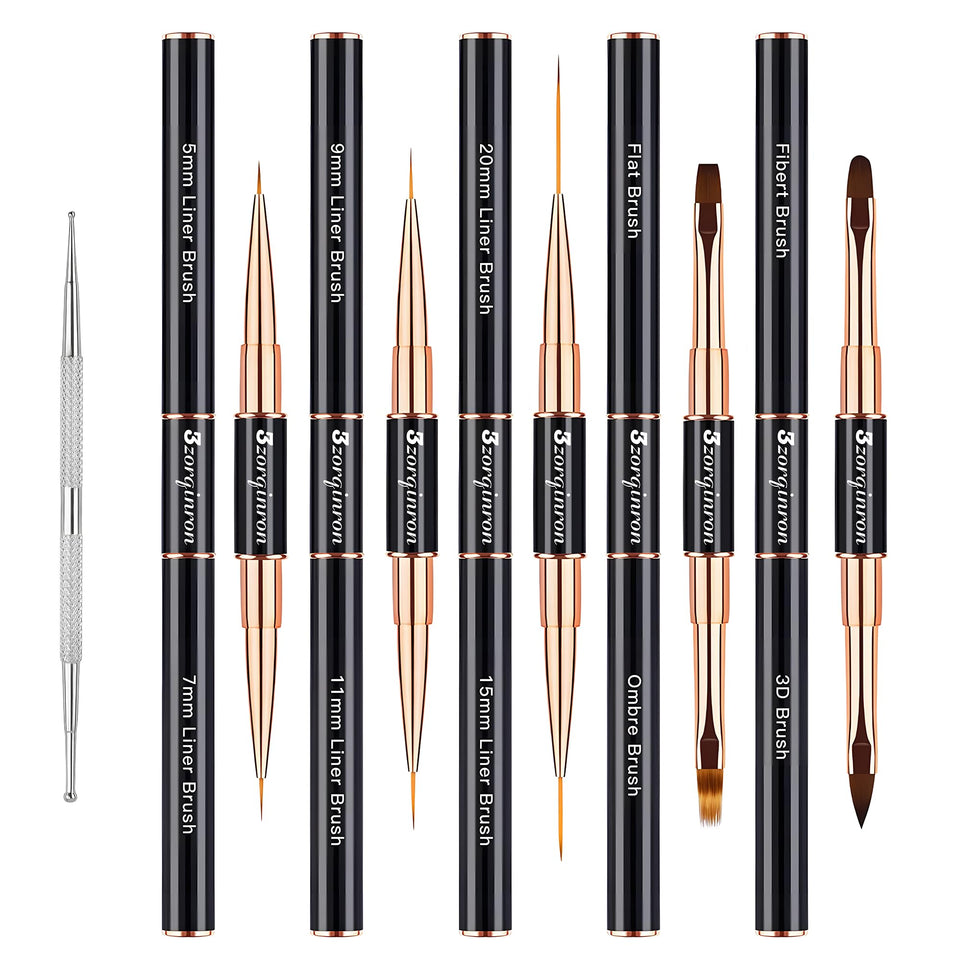 3zorqinron brush set front view showing compact kit and travel-ready design