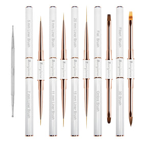3zorqinron front packaging of white 10-head brush kit showing contents and portability