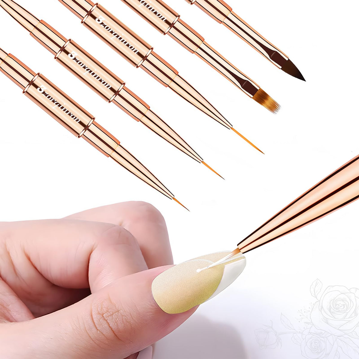 3zorqinron brushes staged on a vanity suggesting portability for travel